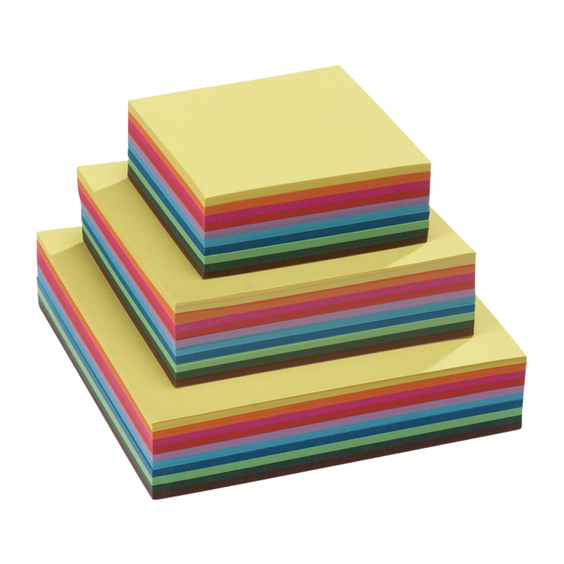 Vikpapper 60 g, 20x20 cm, 10 mixade färger. 500 ark.  image