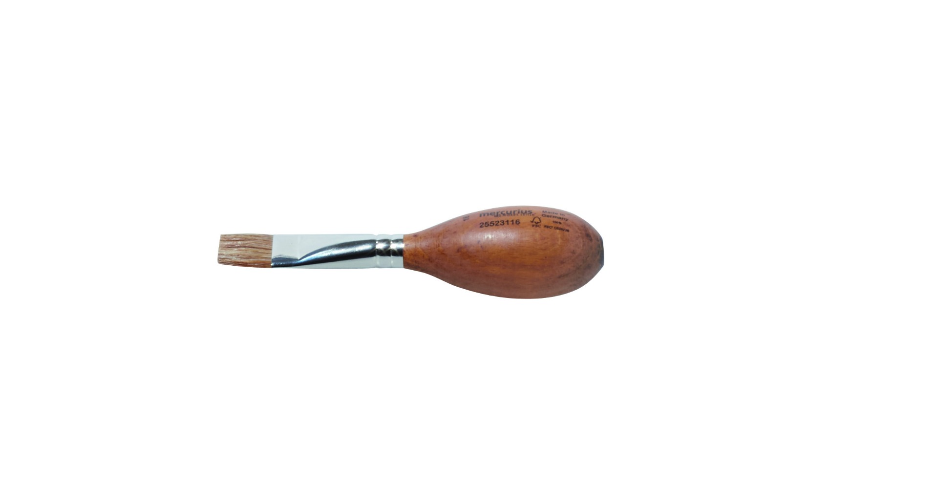 Flat egg-shaped cow hair brush -16 mm  image