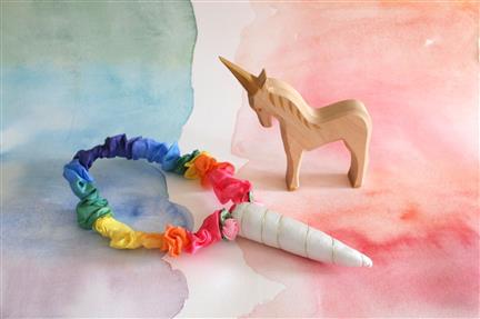 Sarah's Silks Head Band -  rainbow/white image