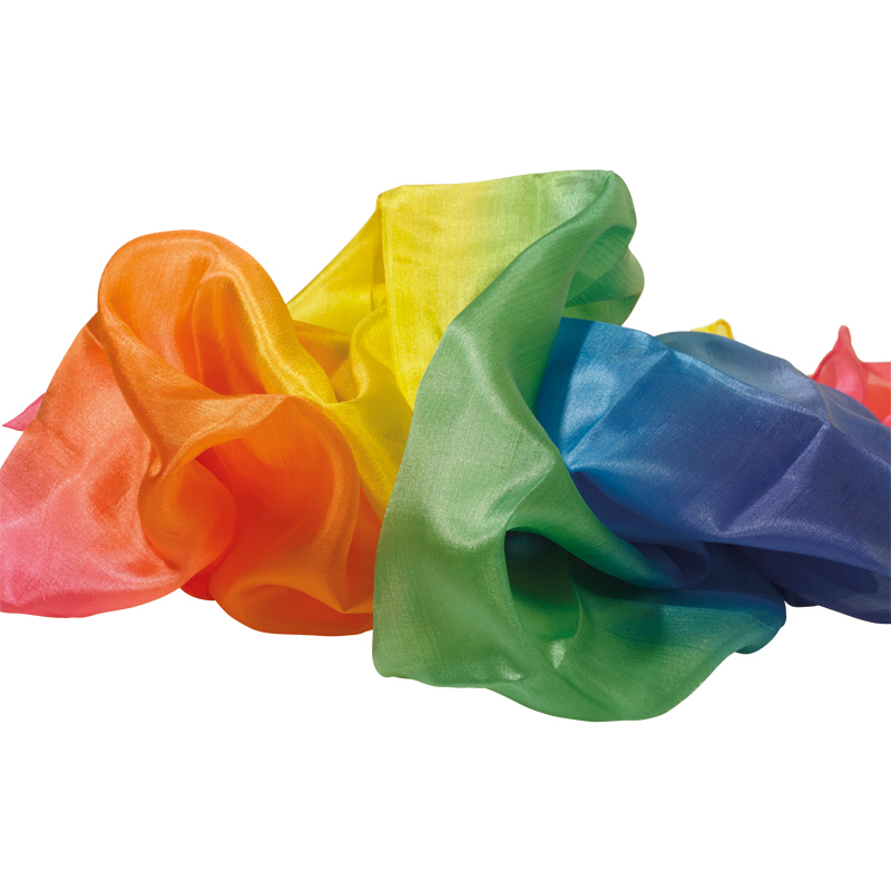Sarah's Silks zijde speeldoek 53x53cm - regenboog image