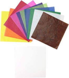 Drakpapper 16x16 cm - mixade färger - 100 ark