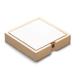 Silkespapper FSC 16x16 cm i trälåda - 20 mixade färger - 960 blad 