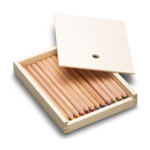 Yorik Colour Pencils Hexagonal Wooden Box - 12 Assorted Colours