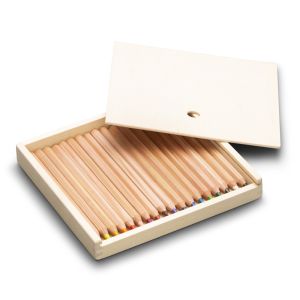 Yorik Colour Pencils Hexagonal Wooden Box - 18 Assorted Colours