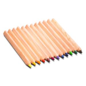 Yorik Colour Pencils Triangular Plastic Case - 12 Assorted Colours