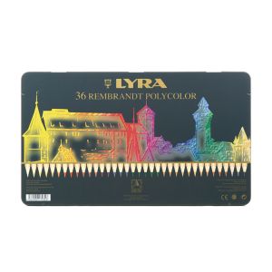 Lyra Rembrandt Polycolor, sortiment,36 färger i plåt etui