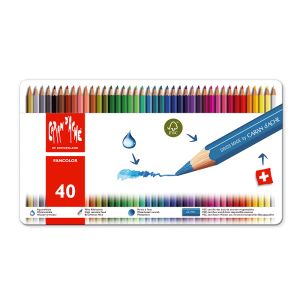 Caran d'Ache Fancolor Aquarellpennor- 40 färger