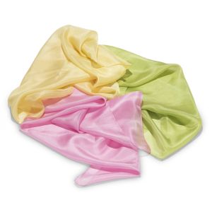 Filges Årstidsdukar i 100 % siden - växtfärgade - 55x55 cm. 3 st/förpack. Vår 