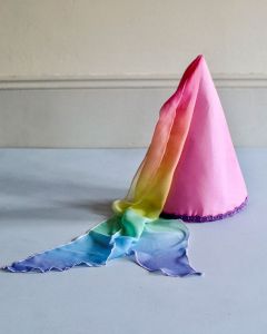 Sarah's Silks Princess Hat - Pink/Rainbow 