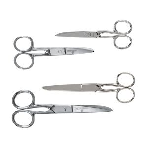 Sax, rostfritt stål - spetsig - längd 13 cm - för högerhänta