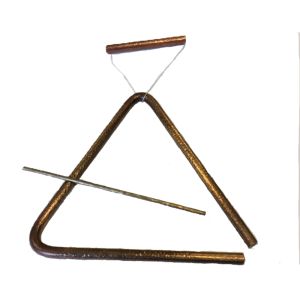 Triangle Set bronze - medium-sized, hammered -